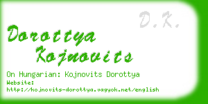 dorottya kojnovits business card